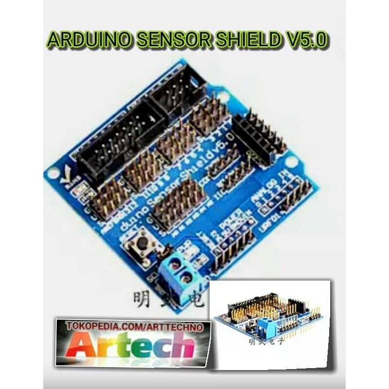 เซนเซอร์ SHIELD โมดูล V5.0 V5 UNO R3 ATMEGA328 ARDUINO_UNO ATMEGA 328 16U2 CH340