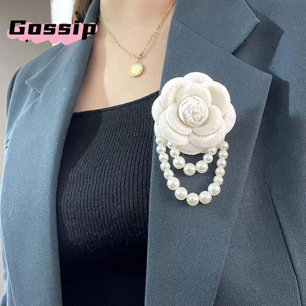 เข็มกลัดลายดอกCamellia เพิ่มสไตล์วินเทจและเกาหลีให้เสื้อของคุณ