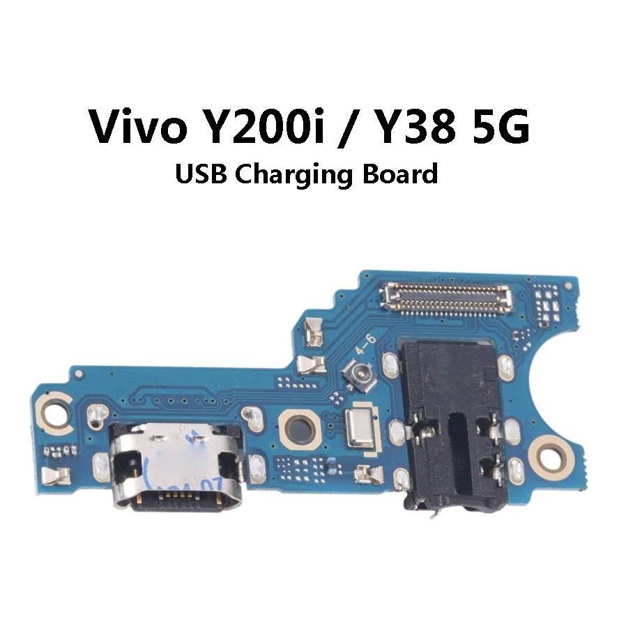 BM Vivo Y200i / Y38 5G / iQoo Z9X บอร์ดชาร์จ USB ไมโครโฟนแจ็คหูฟังแท่นชาร์จปลั๊กสําหรับซ่อม