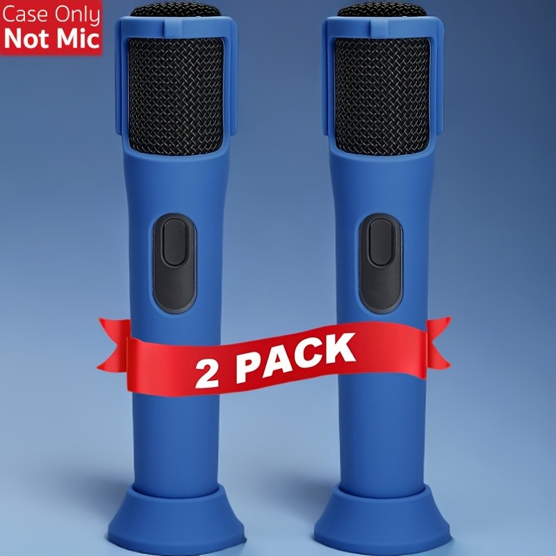 2 ชิ้นซิลิโคนอ่อนนุ่มสําหรับ JBL PartyBox ไมโครโฟนไร้สาย, Anti-Rolling ป้องกันกรณีฐาน Rod Mic แขนขาตั้งไมโครโฟนสําหรับ Disco Stage Party TV แสดง