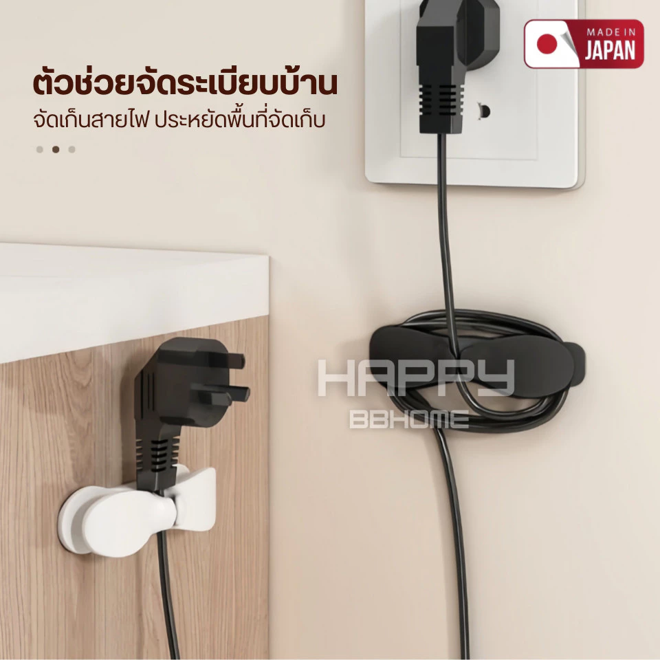 คลิปซิลิโคนติดผนัง จัดเก็บสายไฟ/ชาร์จ มีกาวในตัว thumbnail 8