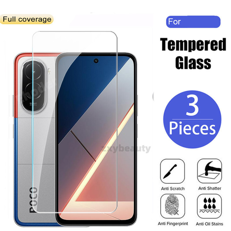 สําหรับ Xiaomi POCO M7 4G 5G M7Plus 2025 ป้องกันหน้าจอคลุมทั้งหมดกระจกนิรภัยโปร่งใสสําหรับ Mi POCOM7 Plus Anti-Scratch กระจกใสฟิล์มป้องกัน