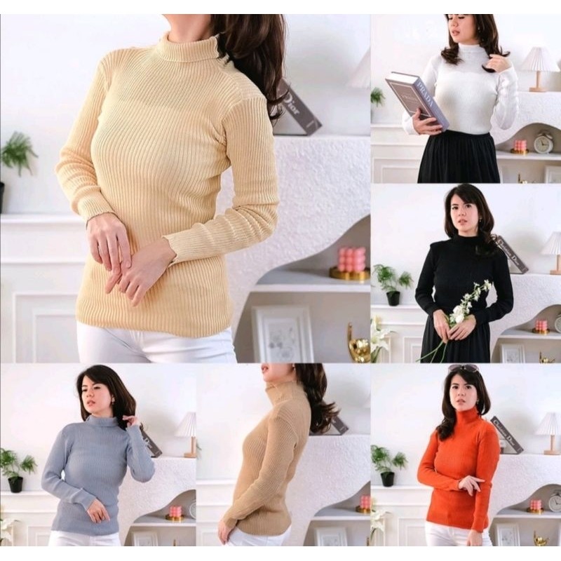 KSM Knit INNER SUZY Knit RIB คอยาวแขนยาว