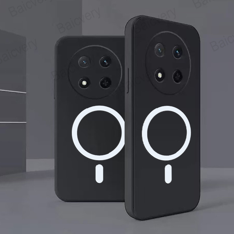 สําหรับ Honor X9C / X9B / X9A / X9C สมาร์ทสีสันสดใส Matte Cover พร้อมสติกเกอร์แม่เหล็ก