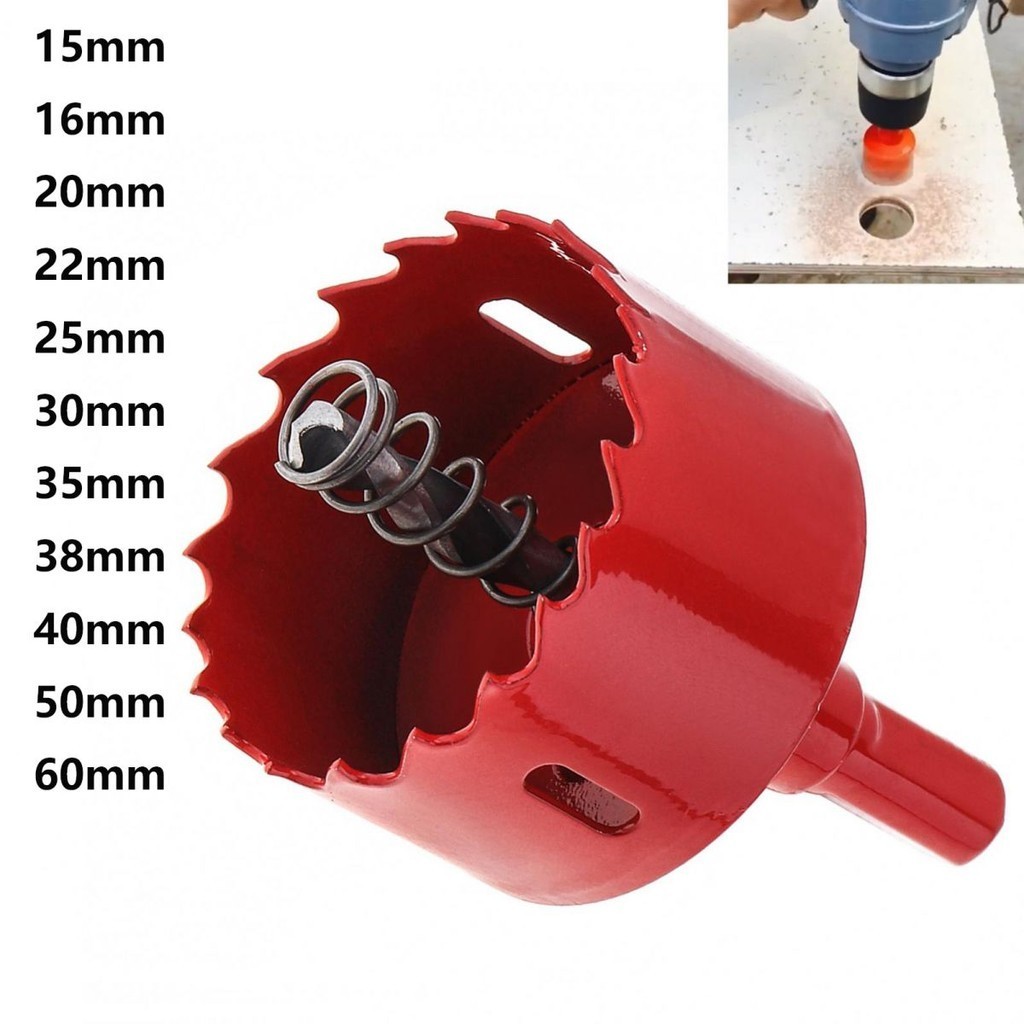 15 มม. - 60 มม. M42 HSS Bi-Metal Hole Saw เจาะเครื่องตัดเครื่องมือสําหรับไม้กระดาน/พลาสติก Drywall / แผ่นโลหะ