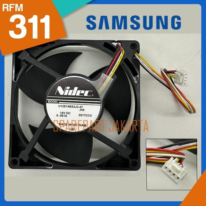 LM99 พัดลมระบายความร้อน/ตู้เย็น พัดลมระบายความร้อน DC14V 0.061A U12E14BS2J3-57 R-311