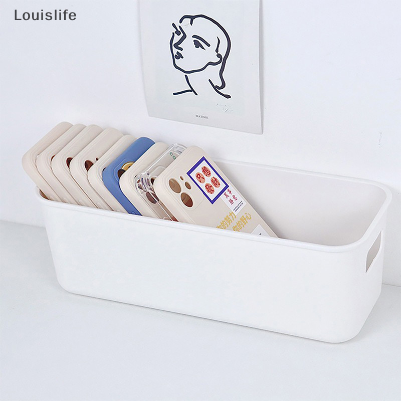 Llph Simple Desktop โทรศัพท์มือถือกรณีกล่องเก็บ al เครื่องสําอาง Organizer กล่องขนาดใหญ่ความจุ Sundries ตะกร้าเก็บ LLP