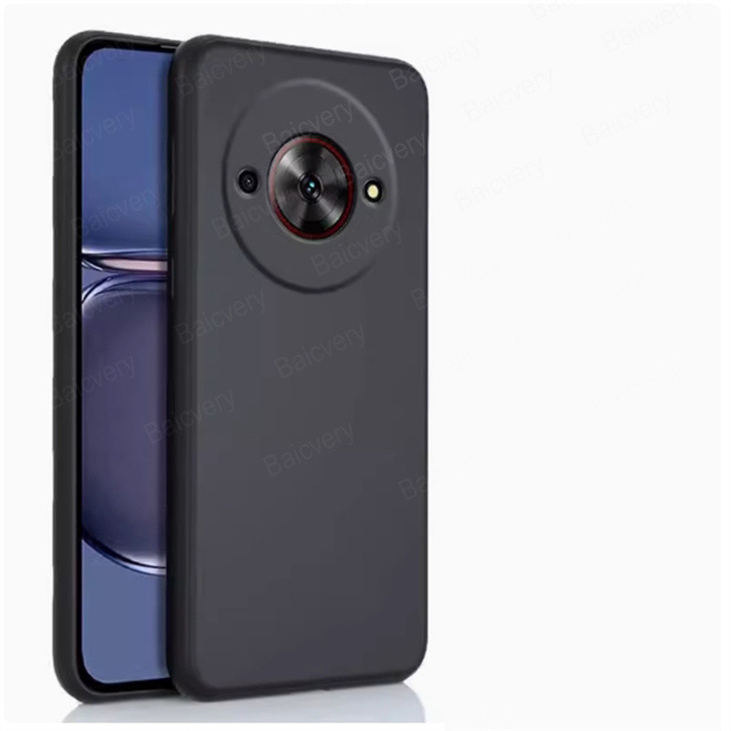 ปลอกสําหรับ ZTE Nubia Focus 5G NX302J Pro Z2351N สีดําเรียบง่ายป้องกันเคสโทรศัพท์ Soft TPU กันกระแทก