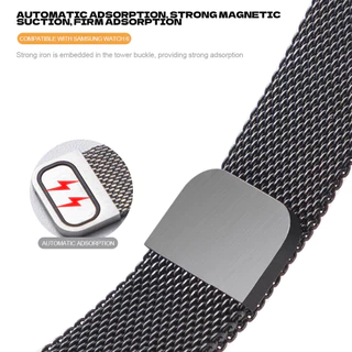 Milanese Loop สําหรับ Samsung Galaxy Watch 7 6 5 4 40/44 มม.5Pro สร้อยข้อมือโลหะสําหรับ Galaxy Watch 4 6 คลาสสิก 47 มม.43 มม.