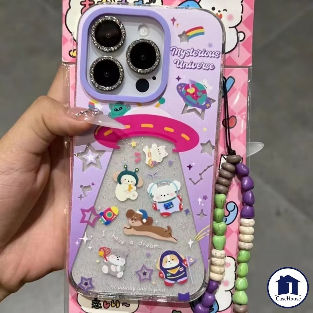 เคสนุ่มใส Cute Puppy Star เข้ากันได้สำหรับ iPhone 15 14 11 13 12 Pro Max XR 7 8 Plus XS X Max 14 15 Plus SE 2020