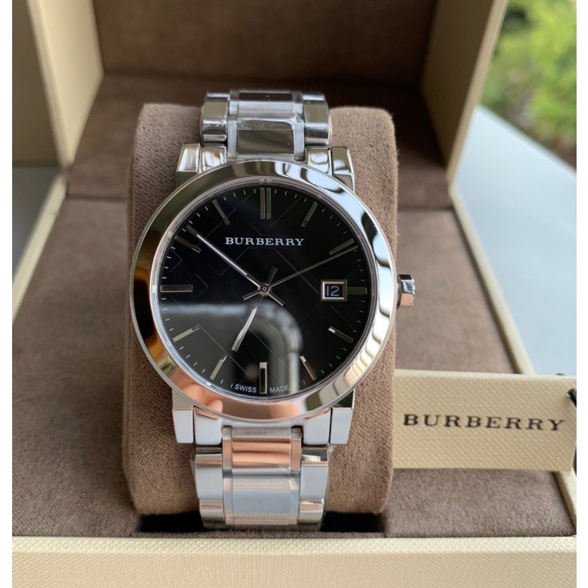 นาฬิกา Burberry Watch BU9001/ BU9101/ BU9201-38/ 34/ 27 mm Quartz Black Check Stamped Dial Stainless