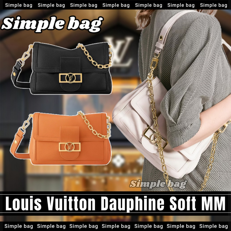 Louis Vuitton Louis Vuitton Dauphine Soft MM bag กระเป๋า LV กระเป๋าสะพายไหล่เดี่ยว #Simple กระเป๋า