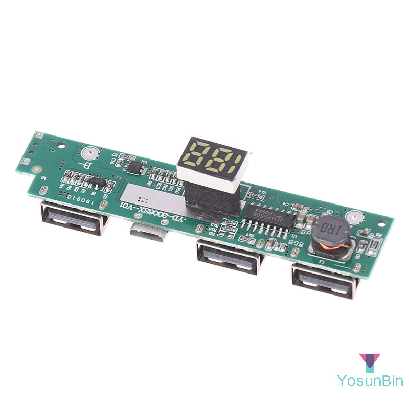 Yosunbin] 3USB DIY Bidirectional 2A Mobile Power Circuit Board 3.7V Lithium Li-ion 18650 Charger Board Step-Up Board Module ใหม่
