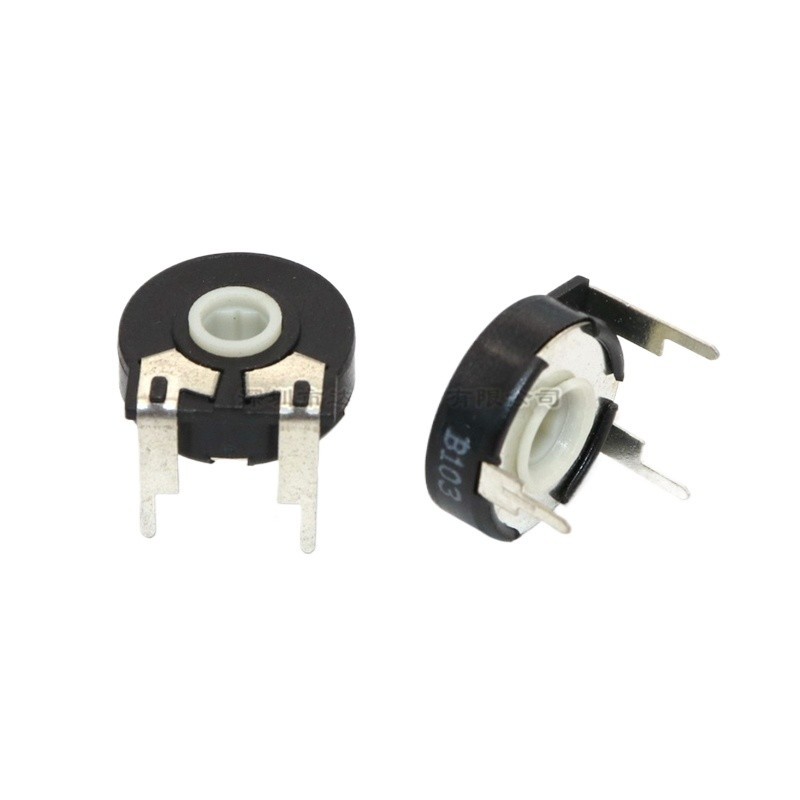 โรงงานขายตรง Potentiometer สเปน Fine-Tunning Potentiometer B10K แนวนอนปรับความต้านทานขาตั้งกล้อง Pot