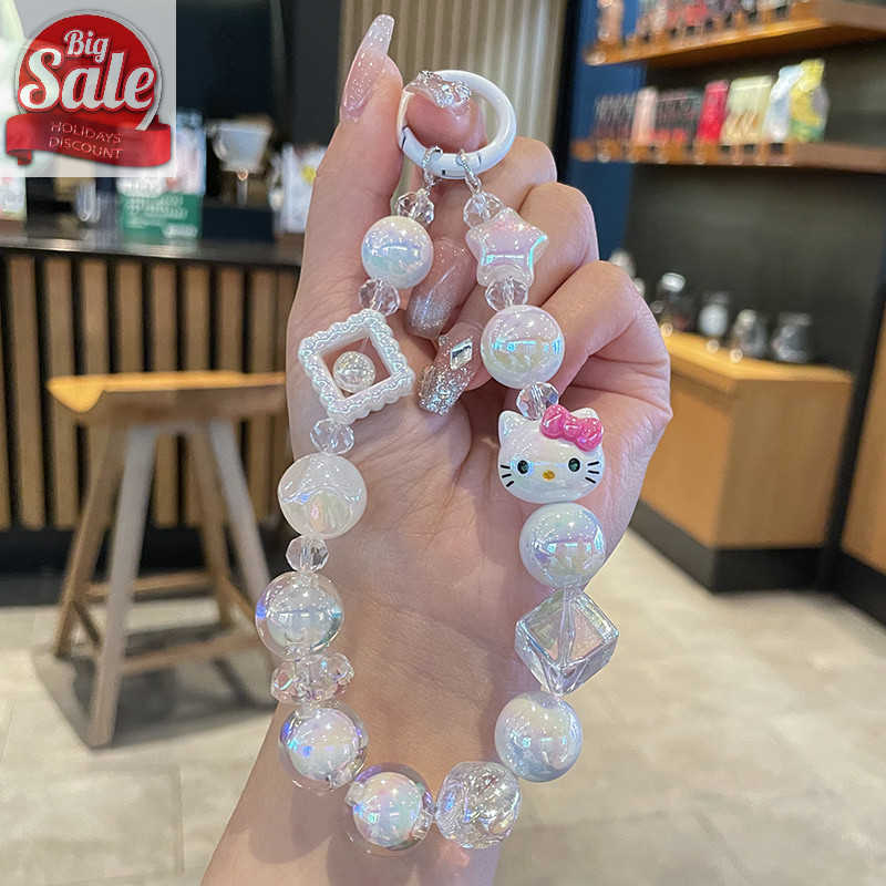 Af Creative Sanrio Hello Kitty โทรศัพท์จี้การ์ตูน Kitty หลายสไตล์ลูกปัดเคสโทรศัพท์พวงกุญแจกระเป๋าเป้สะพายหลังอุปกรณ์เสริม A