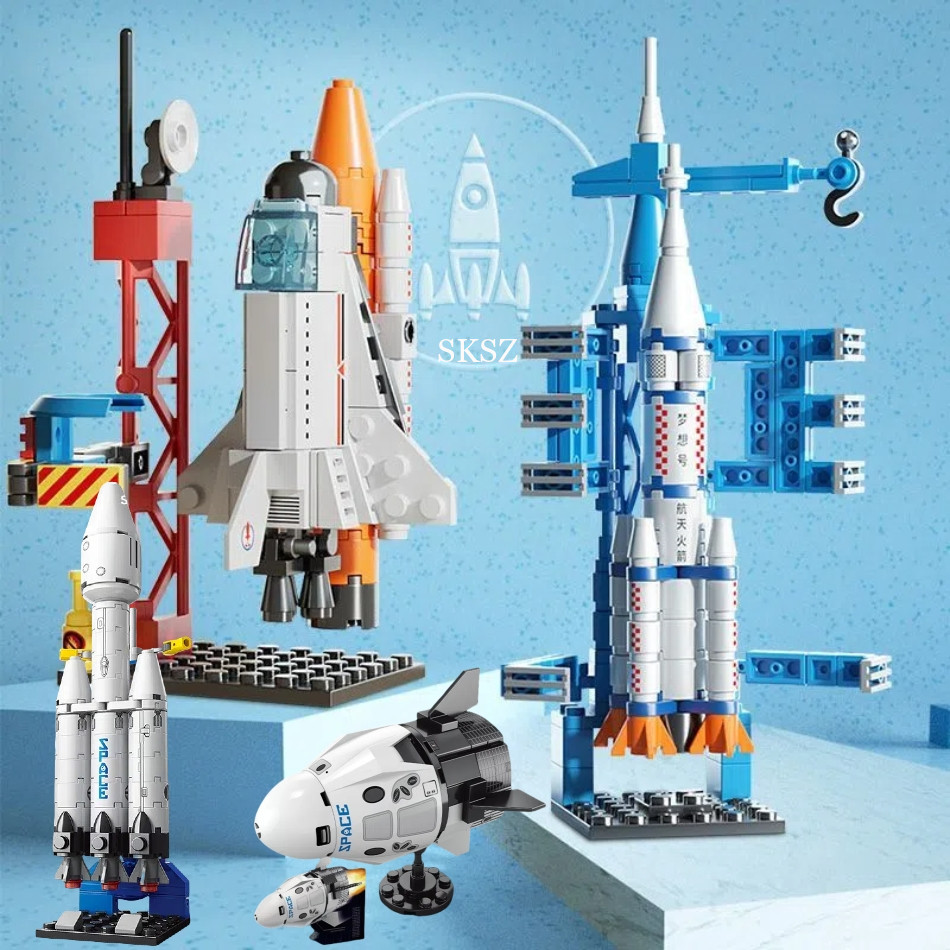 บล็อคตัวต่อ รูปอาคาร Aerospace ของเล่นสําหรับเด็ก