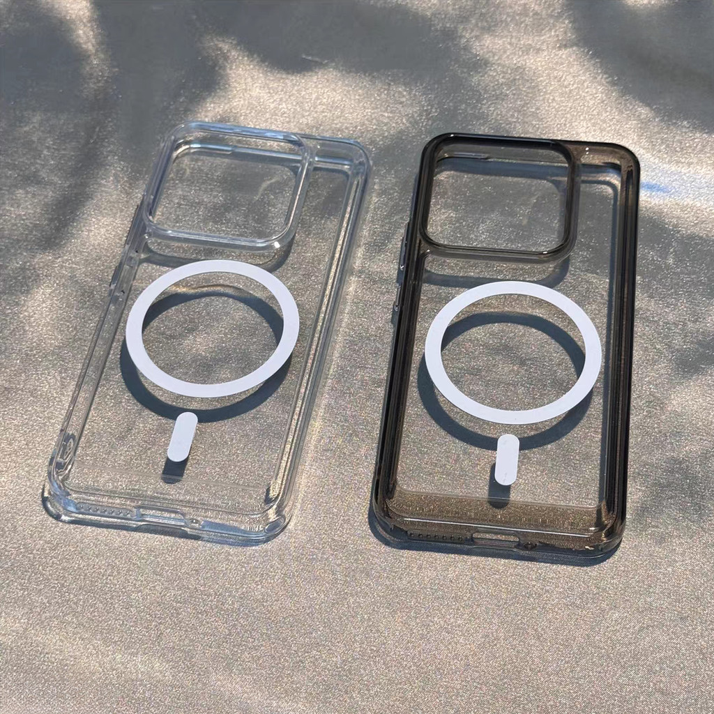 Magnetic Charging Transparent Anti-Crack เคส Xiaomi 13T 14T Mi 15 14 13 Pro เคสโทรศัพท์ Mi15 Mi13 Mi