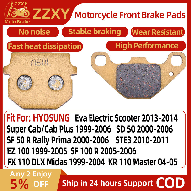 1 คู่รถจักรยานยนต์เบรคด้านหน้าสําหรับ HYOSUNG Super Cab/Cab Plus 99-06 SD 50 00-06 SF 50 R Rally Pri
