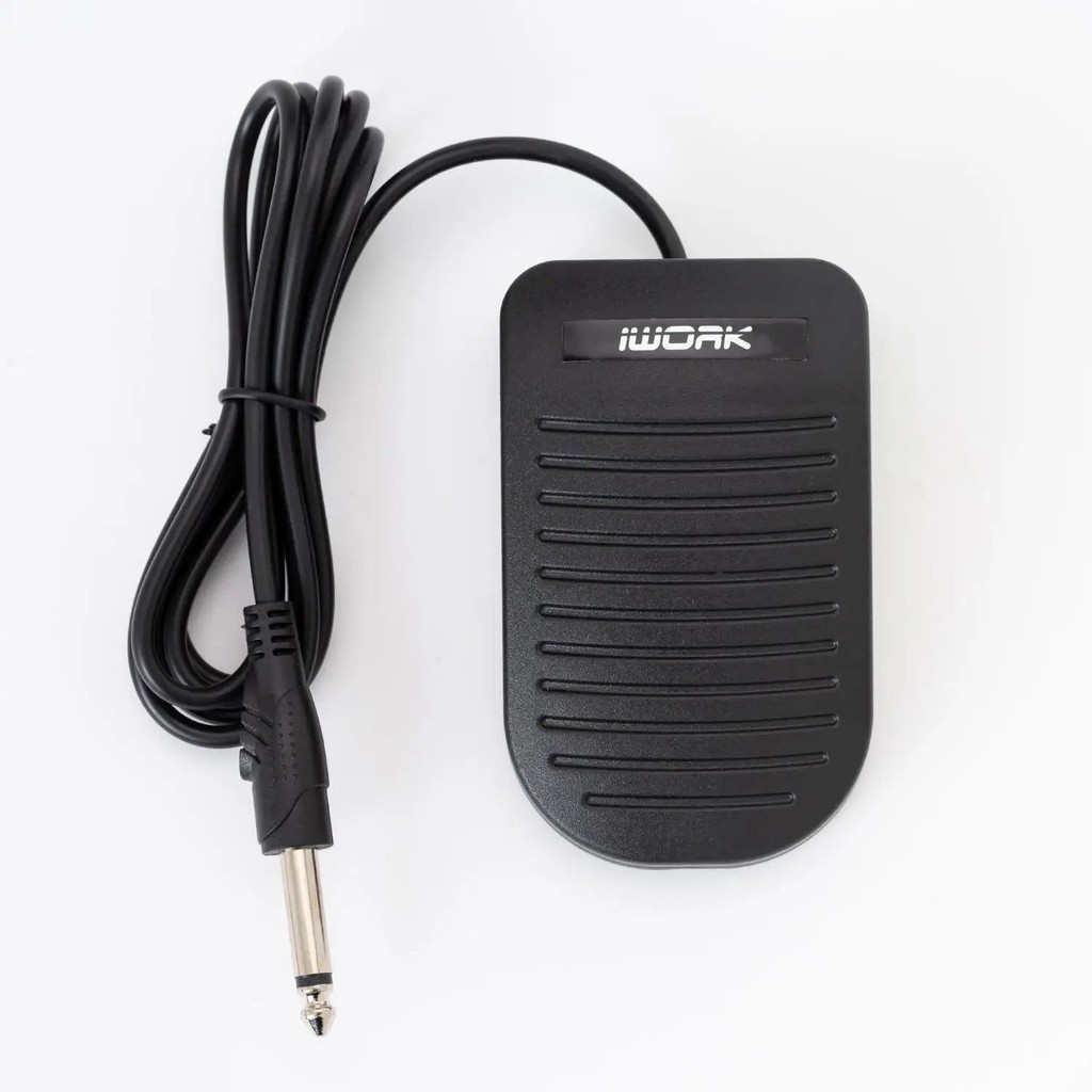 EZ Iwork สวิตช์เหยียบเท้าสักพลาสติกไม่มีลื่นน้ําหนักเบาสีดําเท้าเหยียบสําหรับเครื่องสักและแหล่งจ่ายไ