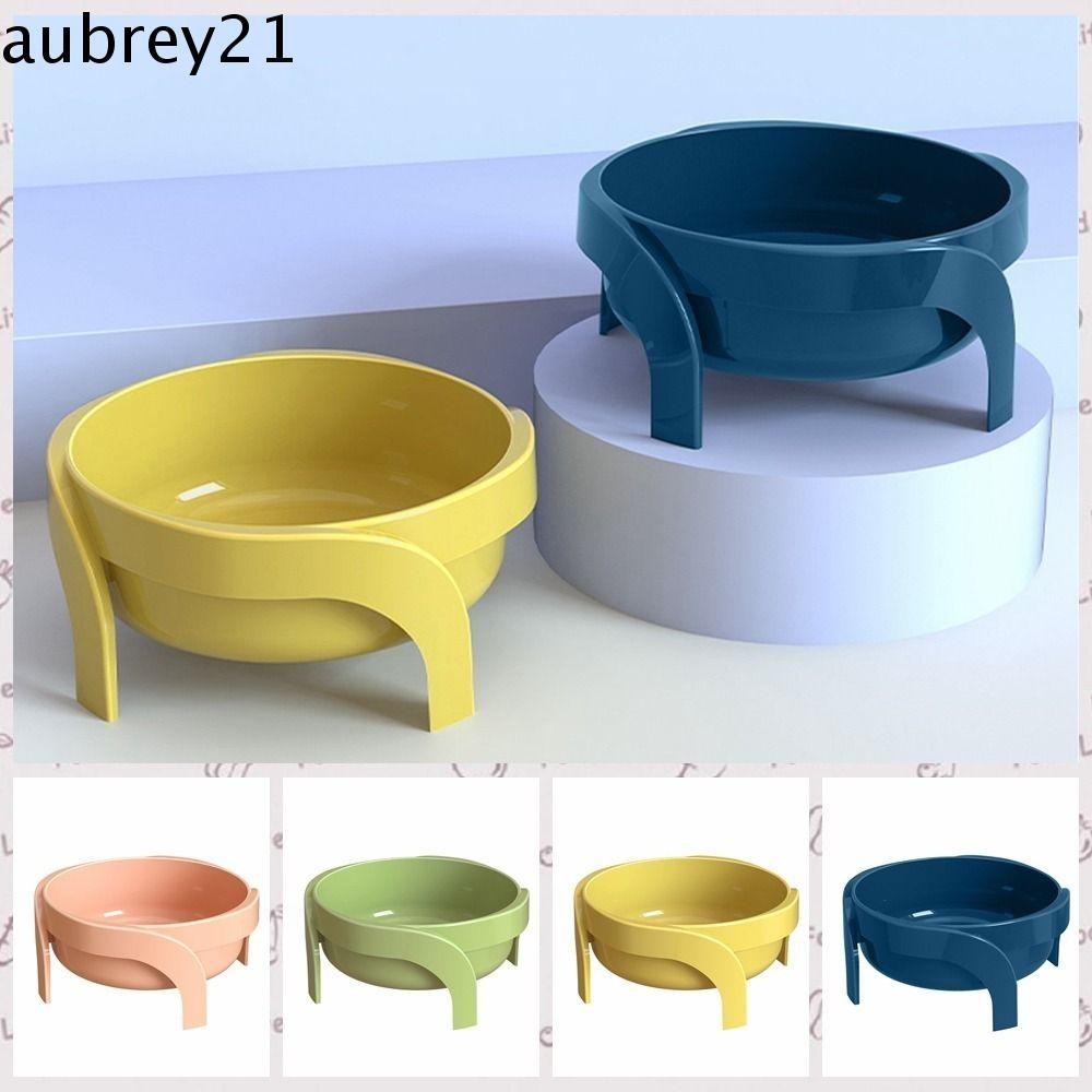 Aubrey1 ยกชามแมว,พร้อมขาตั้งป้องกันการพลิกคว่ําสูงชามสุนัข, ชามให้อาหารแมวกันลื่นHIPS ลูกอมสีชามอาหารแมวลูกแมว