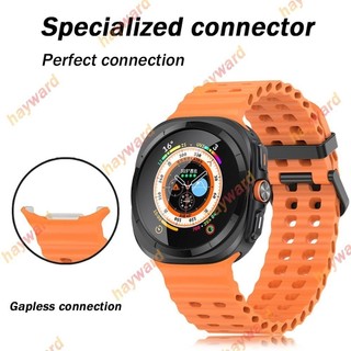สร้อยข้อมือซิลิโคนสําหรับ Samsung Galaxy Watch Ultra 47 มม.สายกีฬาสําหรับ Galaxy Watch Ultra NO Gaps Ocean Soft Loop โค้ง End Band
