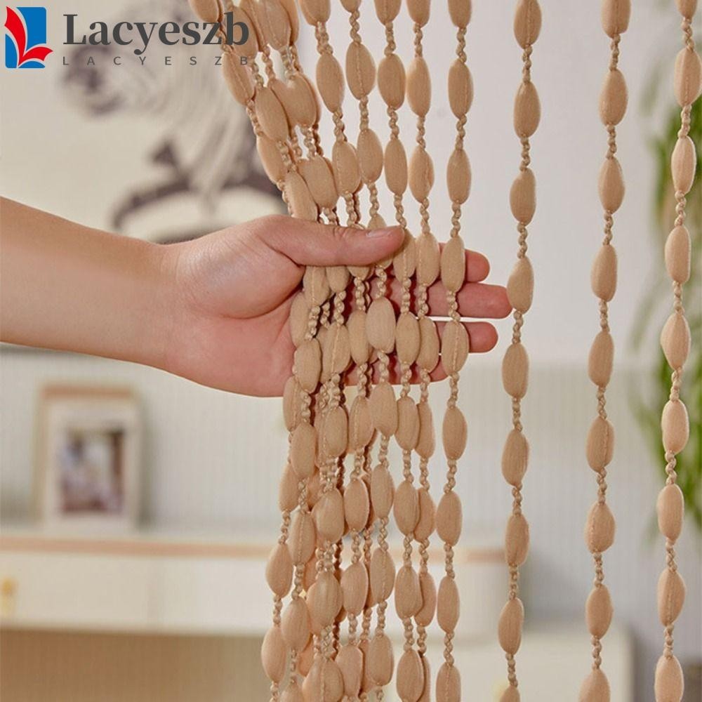 Lacyeszb ม่านประตูลูกปัด, ม่านประตูสีทึบลูกปัด String Curtain, Window Treatment พู่ 1*2M พู่ผ้าม่านหน้าต่างตกแต่งบ้าน