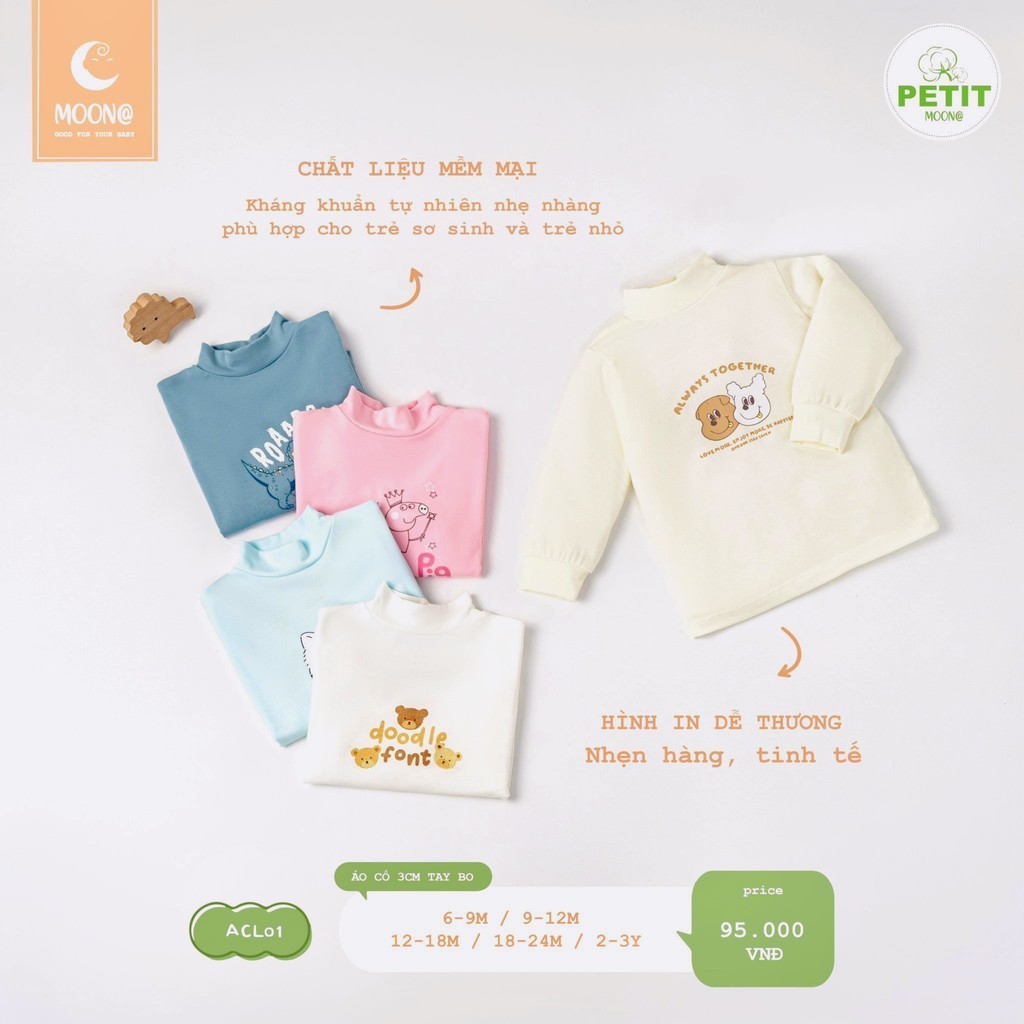 [ของแท้] ACL 01 - Moon 3p petit เสื้อระบายความร้อนคอสําหรับเด็กชายและเด็กหญิง