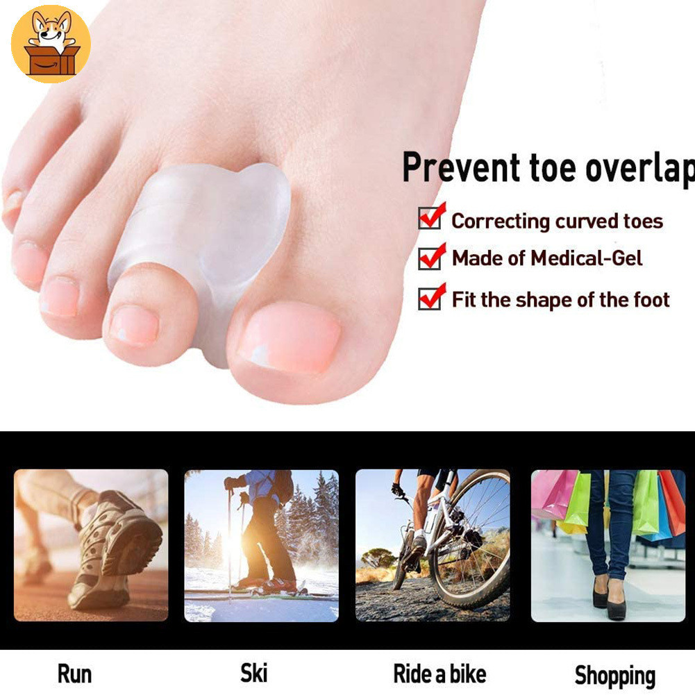 Am-az2pcs Toe Separator ซิลิโคน Bunion Corrector Reusable Big Feet เครื่องมือแก้ไขกระดูกล้างทําความสะอาดได้สําหรับผู้ใหญ่เด็ก Foot Care เครื่องมือ