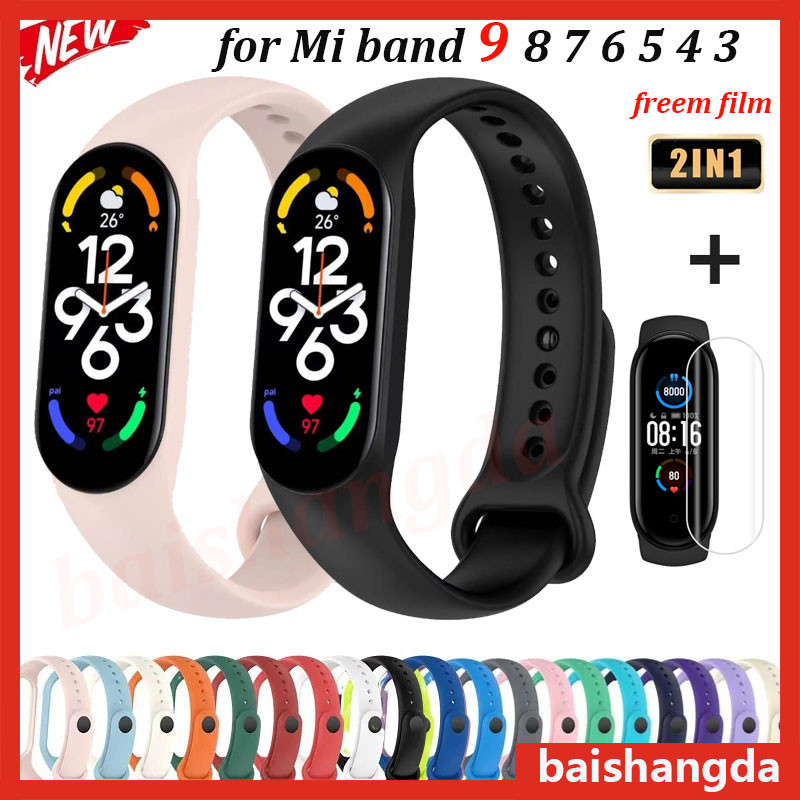 สายรัดซิลิโคนสําหรับ เสี่ยวหมี่ ไมล์ วงดนตรี 9 8 7 6 5 4 3 สร้อยข้อมือกีฬานาฬิกาสายรัดข้อมือ ไมล์band 7 6 5 สายรัดเข็มขัดสําหรับ ไมล์ วงดนตรี 3 4 5 6 7 คอร์เรีย