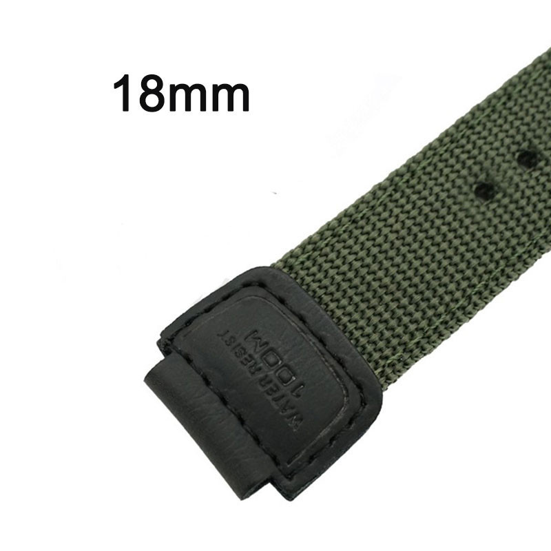 คลังสินค้าพร้อม 18 มม.ผ้าใบสายนาฬิกาไนลอนสําหรับ Casio สําหรับนาฬิกาควอทซ์สายนาฬิกาดิจิตอล G-SHOCK AE-1200WH SGW-300 400 AQ-S810W สร้อยข้อมือสไตล์ทหารผู้หญิงผู้ชายเข็มขัดข้อมือ