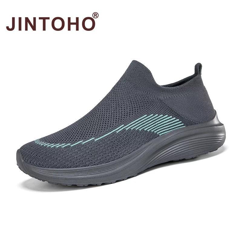 Jintoho حذاء رجالي سهل الارتداء مرن خفيف — صورة 7