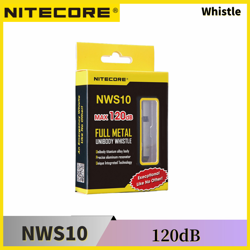 Nitecore NWS10 นกหวีดไทเทเนียม 120db สําหรับตั้งแคมป์