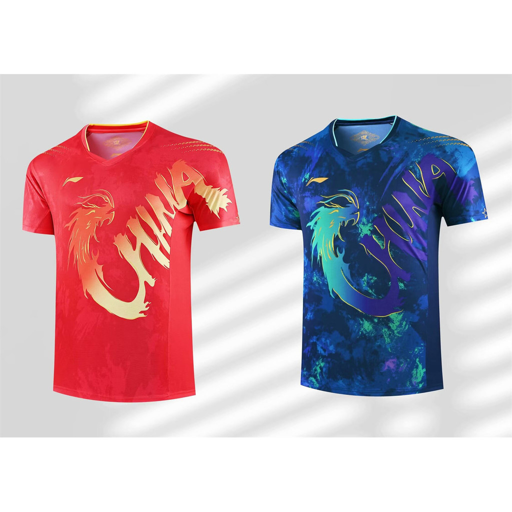 พร้อมสต็อก 2024 ฤดูร้อนสไตล์ใหม่เสื้อแบดมินตันมืออาชีพแข่งระบายอากาศแห้งเร็วย์080