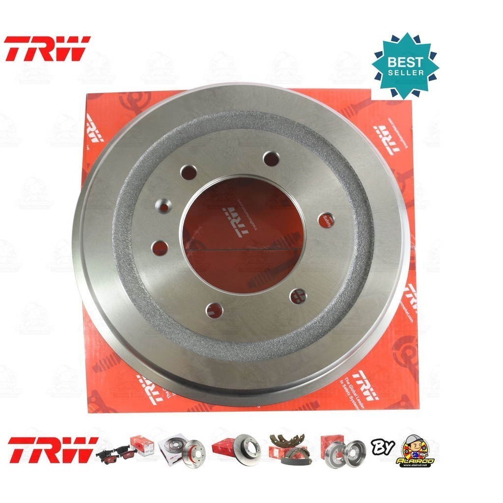 TRW จาน ดรัมเบรค 1 ใบ จานดรัมเบรคหลัง เหล็กเกรด GG20 DB 7042 สำหรับ ISUZU DMAX , D-Max 2WD ตัวเตี้ย 