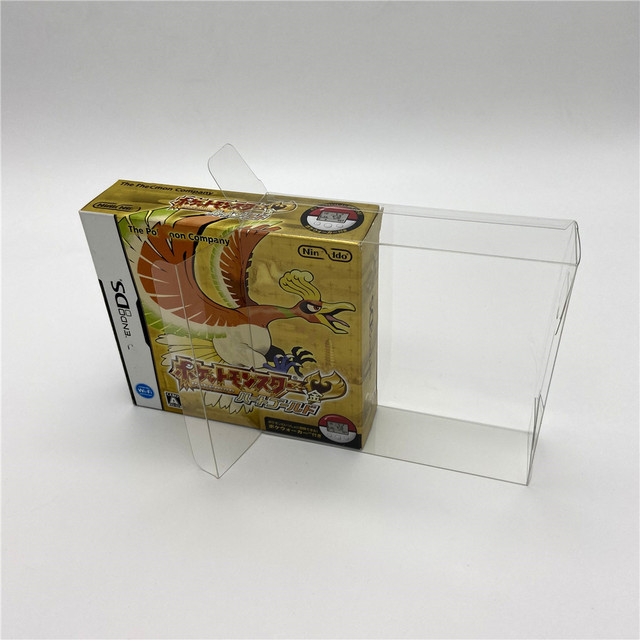 Nslikey US Japan Version PET Protect Collection Display Box for NDS Pokemon Soul Sliver / Heart Gold Game Card Cartridge