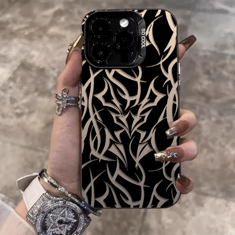 เคสไอโฟน16 15 14 13 12 11 Pro Max Case Fashion Clot thorns ซิลิโคน Compatible เคส iPhone 16PM,16Plus,X/XS, XR,7+,8Plus
