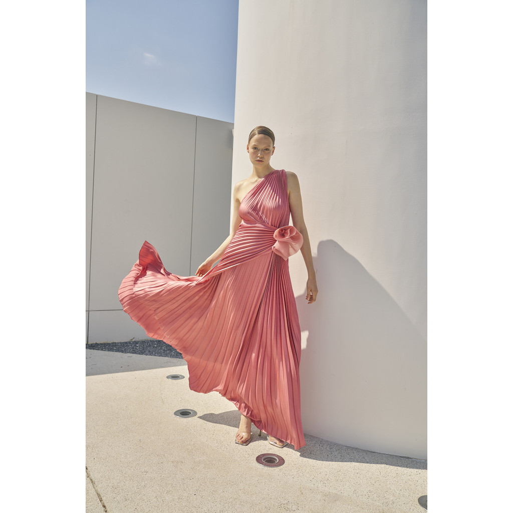 NICHP :Scarlette One Shoulder Pleat Dress (ถ้าหมดสินค้าพรีออเดอร์ 3-4อาทิตย์)