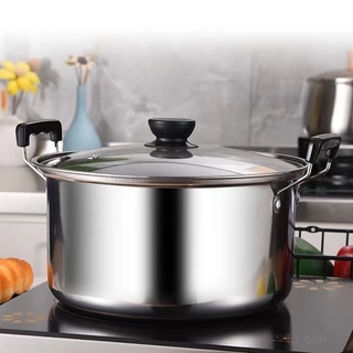 CookShop หม้อต้มแกง หม้อต้มอาหาร หม้อสแตนเลส 2 หู หม้อสแตนเลส cooking pot หม้อเคลือบ หม้อด้ามจับ หม้อแกงสแตนเลส