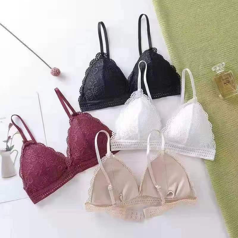 #261 สินค้าพร้อมส่งจากไทย บราสายเดี่ยว บราลูกไม้ ปรับสายได้ ไม่มีโครง หลังตะขอ ฟรีไซส์ สินค้าพร้อมส่ง