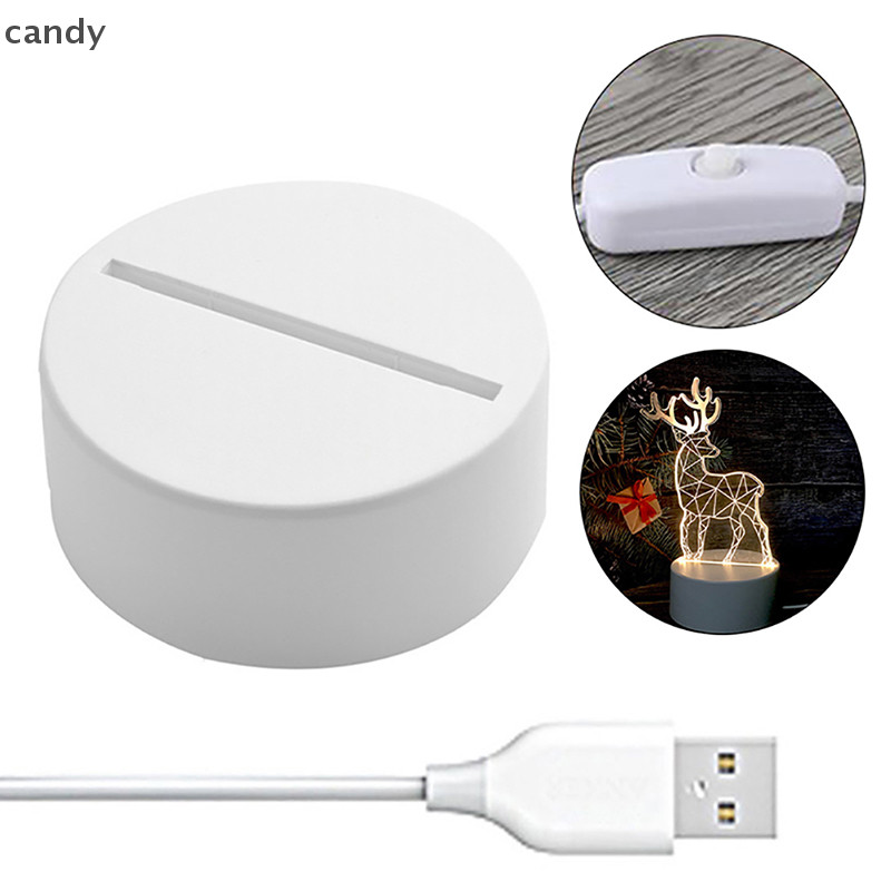 Ndy อะคริลิค 3D LED โคมไฟฐานตาราง Night Light ฐานโคมไฟ LED ABS USB Lightg อุปกรณ์เสริม N