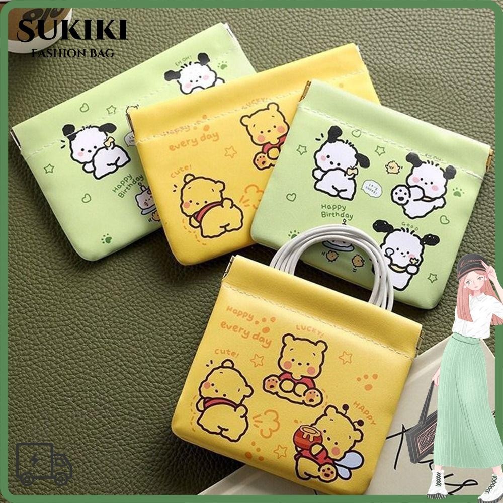 Sukiki ลิปสติกกระเป๋าแต่งหน้า, การ์ตูน PU Data Cable Pocket, Creative Multicolor เครื่องประดับ Key กระเป๋าเก็บแบบพกพาผู้หญิงหญิง