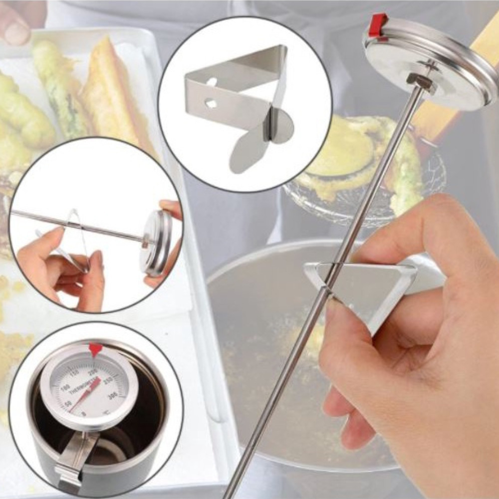 คลิปยึดเทอร์โมมิเตอร์ คลิปหนีบเครื่องวัดอุณหภูมิสแตนเลส สําหรับการทำอาหาร - รูปที่ 4