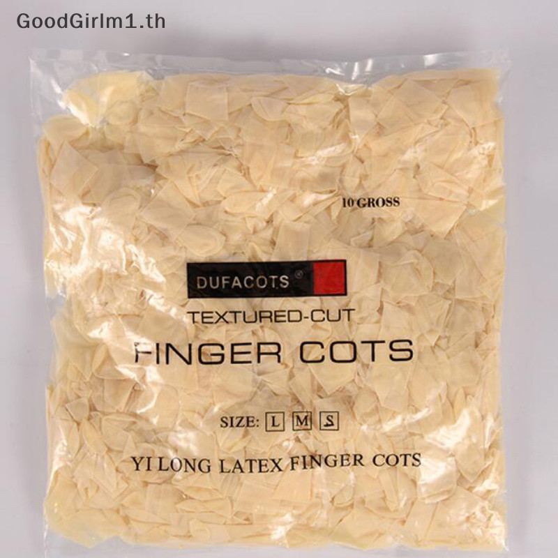 Goodgirlm1 50 ชิ้น/แพ็คทิ้ง Latex นิ้วมือยางลื่น Anti-static Finger Cots ปลายนิ้ว Protector ถุงมือเล็บเครื่องมือ TH - รูปที่ 5