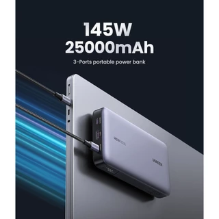 UGREEN รุ่น 90597A Power Bank แบตสำรอง 25000mAh แบบพกพา พาวเวอร์แบงค์ชาร์จเร็ว PD 145W Fast Charging