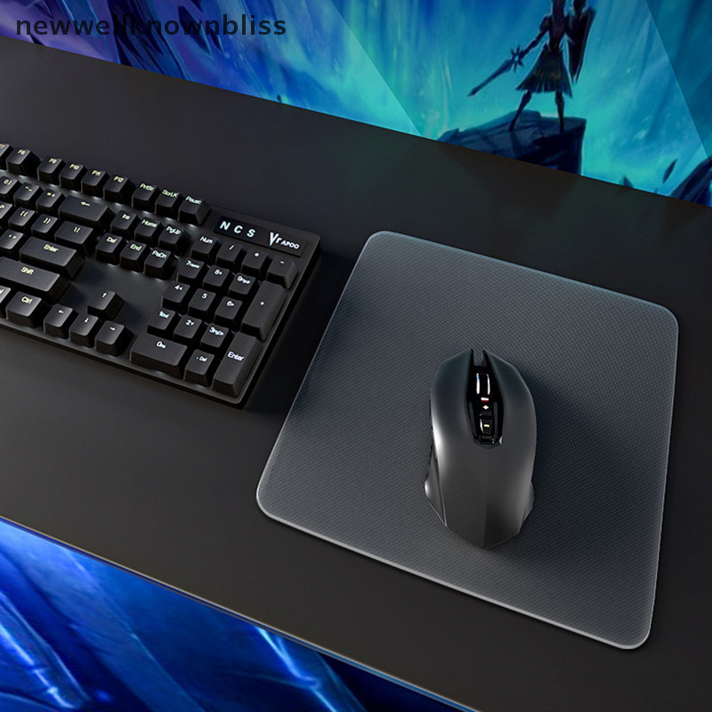Newwellknownbliss กระจกใส Gaming Optical Mouse Pad E-Sport FPS Gamer อุปกรณ์เสริม Professional แผ่นรองเม้าส์ Mousepad สําหรับแล็ปท็อป PC คอมพิวเตอร์ CCD