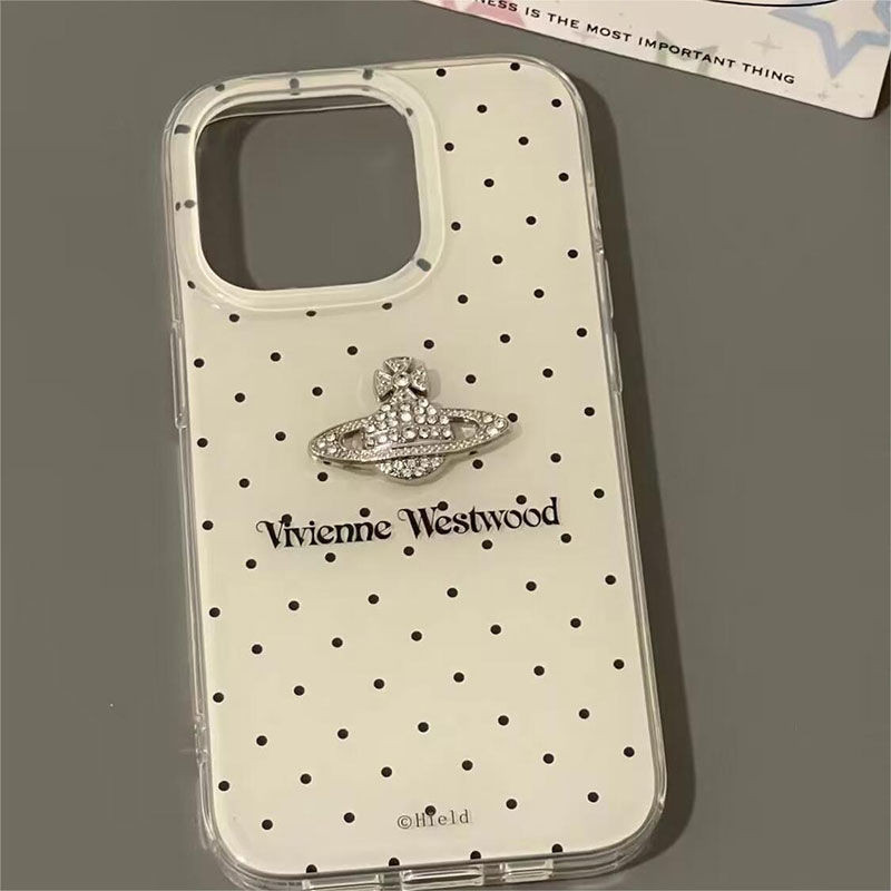 Iphone Retro Black Polka Dot สําหรับ Apple 15 เคสโทรศัพท์ IPhone14plus ใหม่โลหะ Planet 13promax Niche 12pro/11 Premium 7 Fall 11 รวมทุกอย่างขาตั้ง