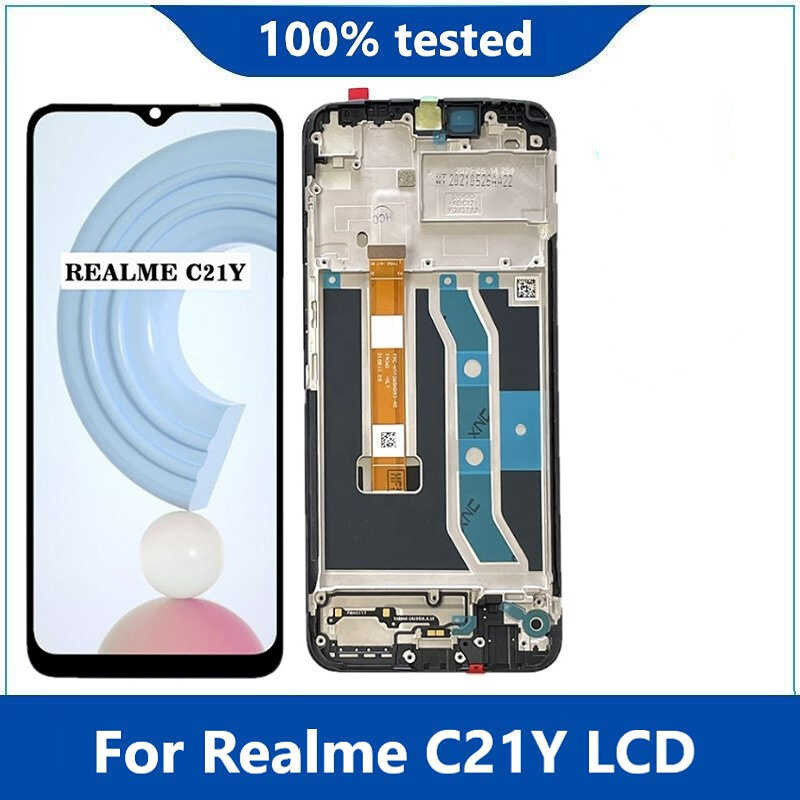 Original LCD 6.5" For Realme C21Y  LCD Replacement Parts Display Touch Screen Digitizer Assembly