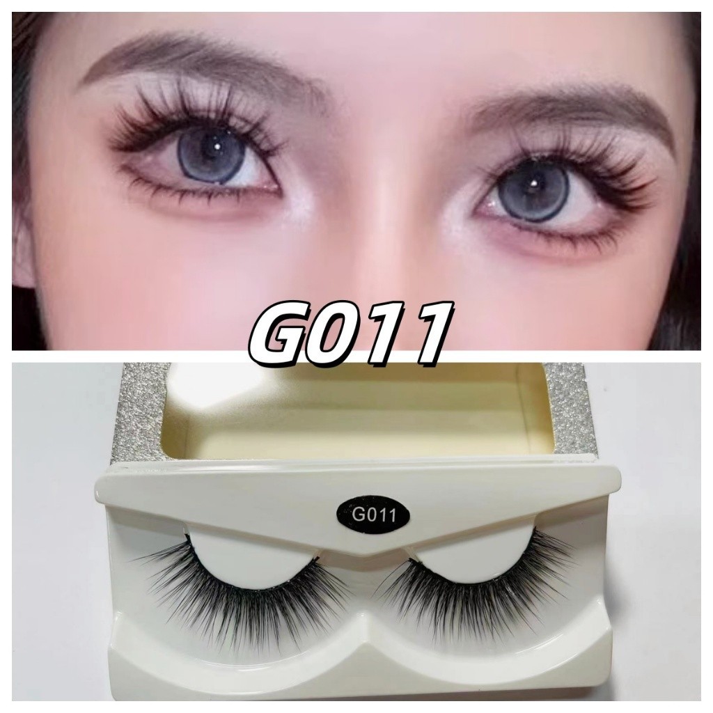 สินค้าใหม่ 3D ขนตาปลอมหญิง 1 คู่ธรรมชาติ CROSS หนาและนุ่มจำลอง sharpened สําหรับแต่งหน้า ขนตาปลอม ขนมิงค์เทียม   ต่อขนตา