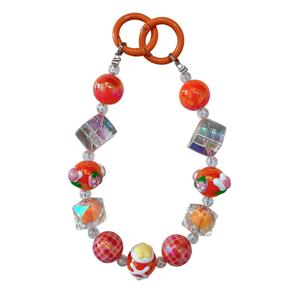 ลูกปัดหลากสีพวงกุญแจโทรศัพท์พวงกุญแจตกแต่งกระเป๋าจี้พวงกุญแจ - รูปที่ 4