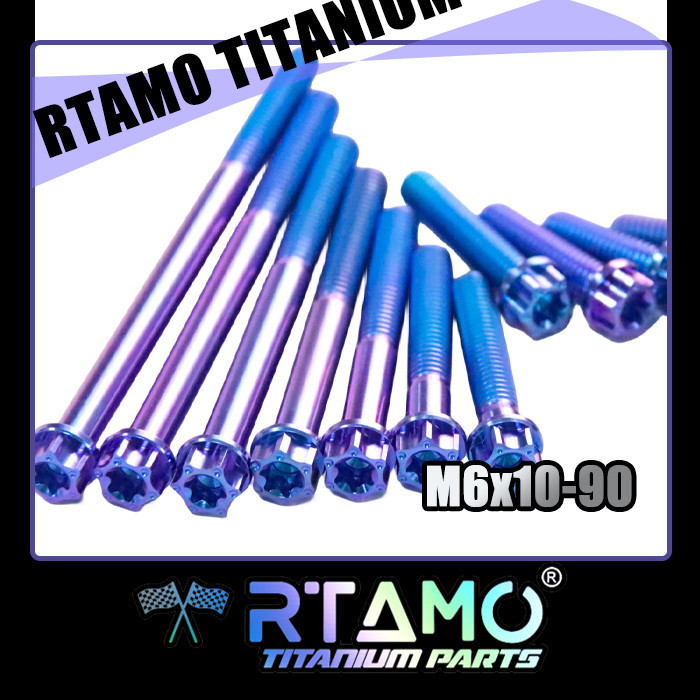 RTAMO Titanium Gr5 M6(#10)x10-90L 10D Forza Xmax เครื่องยนต์ คลัตช์ ปั๊มน้ำ CNC Bolt